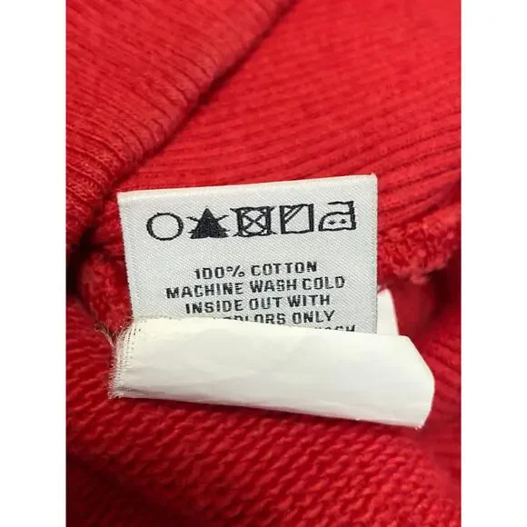 Aime Leon Dore Women's Red Logo Long Sleeve Hoodie Hooded Sweatshirt Top Sz M - Picture 6 of 6